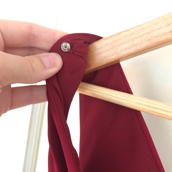 J Crew Cranberry Red Silk Evening Gown Size 12P - Picture 3 of 4